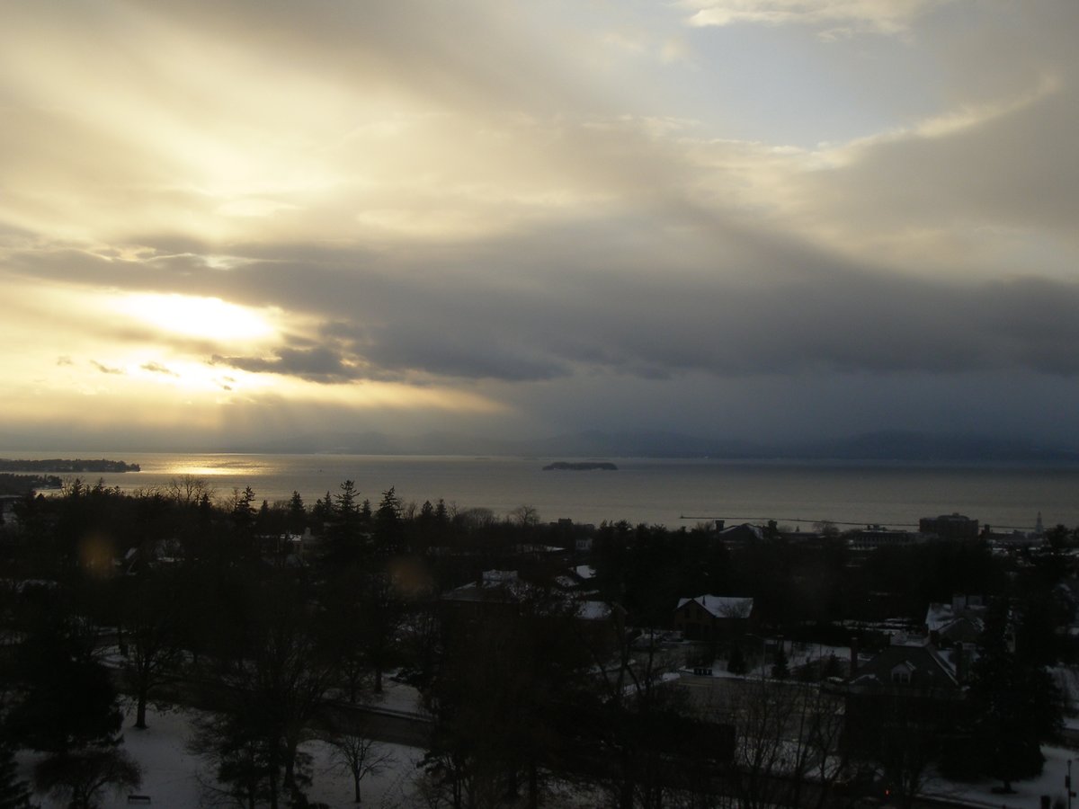 Left view, Burlington sunset on Saturday, December 13, 2025