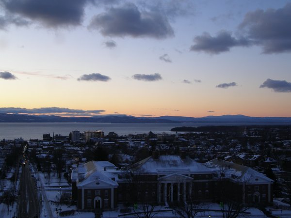Burlington sunset on Sunday, December 14, 2025 at 4:29 PM EST