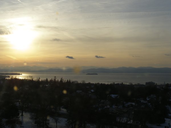Burlington sunset on Tuesday, December 16, 2025 at 3:18 PM EST