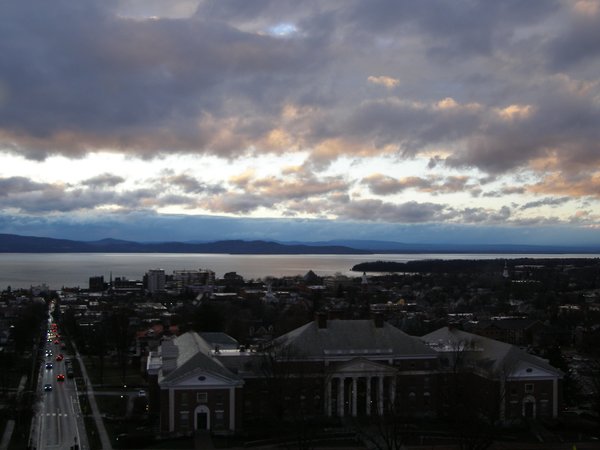 Burlington sunset on Friday, December 19, 2025 at 4:14 PM EST