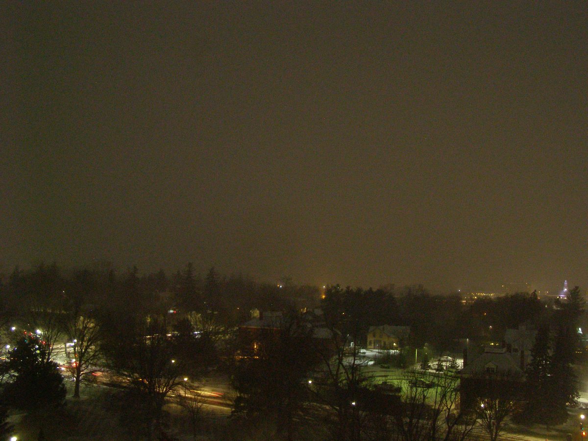 Left view, Burlington sunset on Monday, December 22, 2025