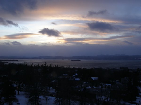 Burlington sunset on Tuesday, December 30, 2025 at 4:29 PM EST