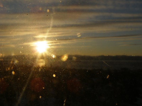 Burlington sunset on Thursday, January 1, 2026 at 4:14 PM EST