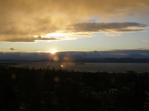 Burlington sunset on Sunday, January 11, 2026 at 4:18 PM EST