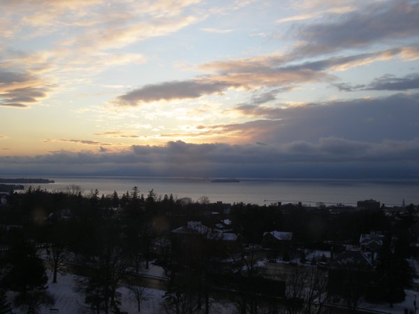 Burlington sunset on Saturday, January 17, 2026 at 4:44 PM EST