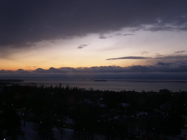 Burlington sunset on Saturday, January 17, 2026 at 5:14 PM EST