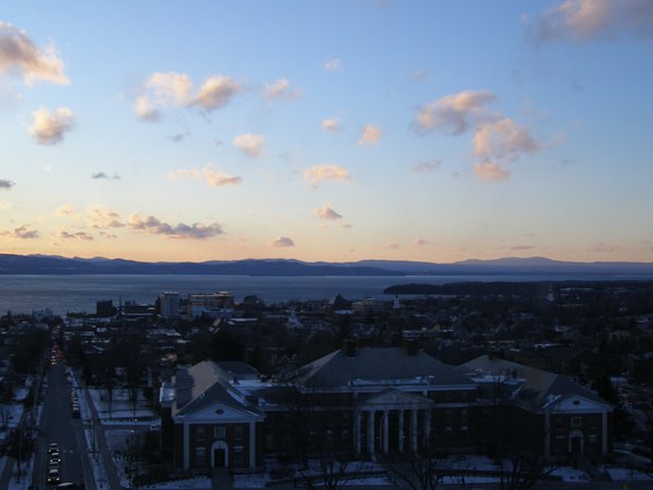 Burlington sunset on Tuesday, January 20, 2026 at 4:44 PM EST