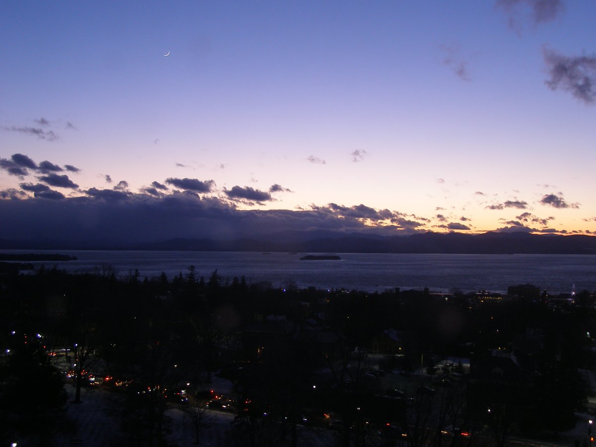 Left view, Burlington sunset on Tuesday, January 20, 2026