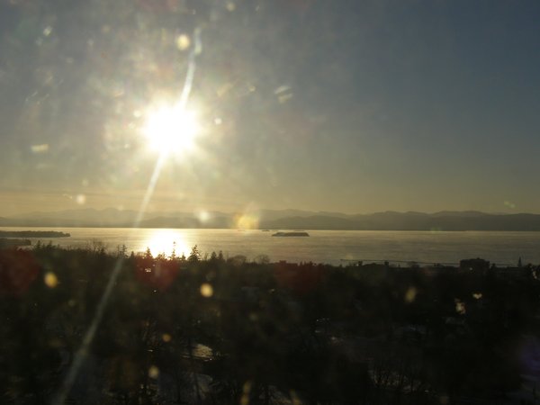 Burlington sunset on Saturday, January 24, 2026 at 4:14 PM EST