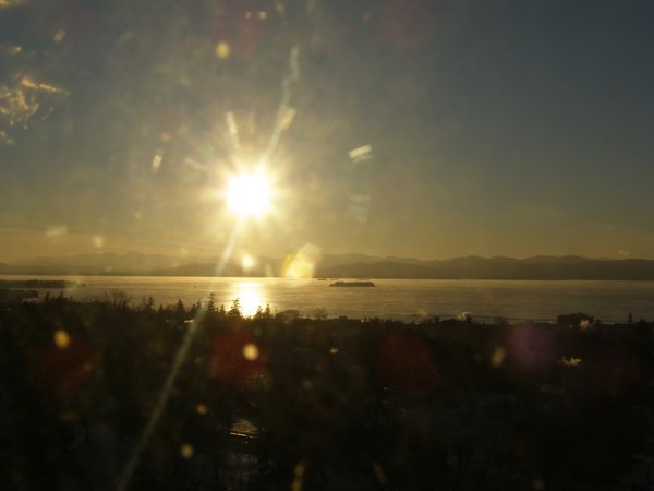Burlington sunset on Saturday, January 24, 2026 at 4:18 PM EST