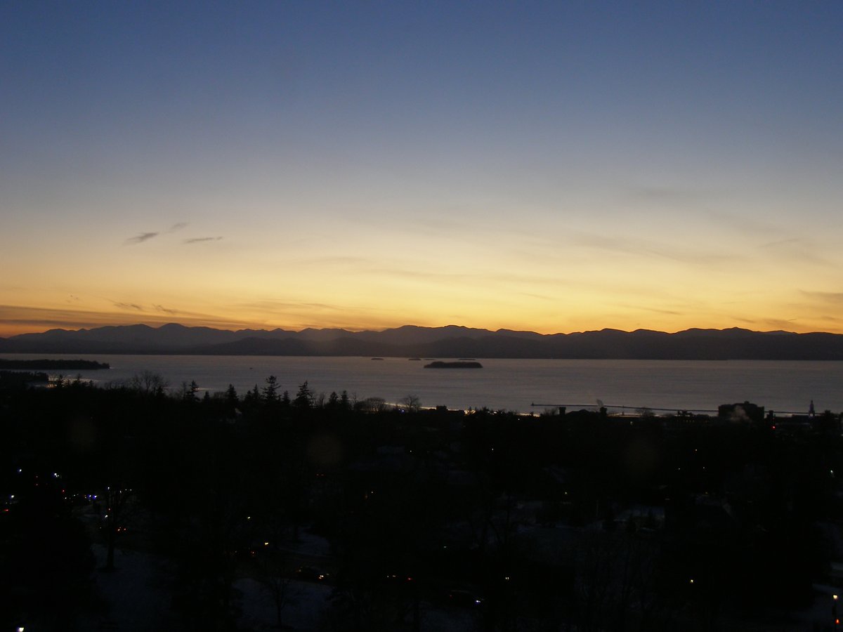 Left view, Burlington sunset on Saturday, January 24, 2026