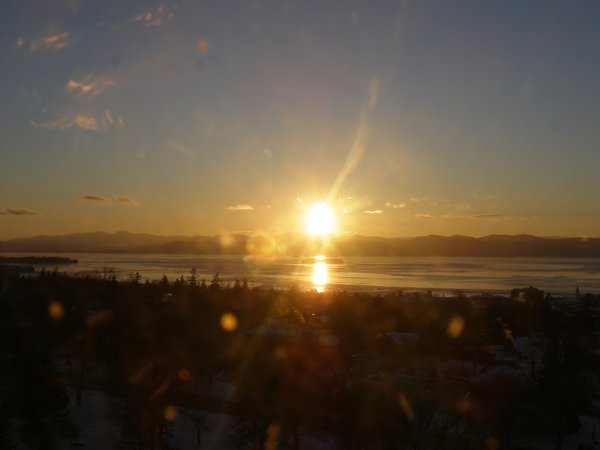 Burlington sunset on Saturday, January 31, 2026 at 4:59 PM EST