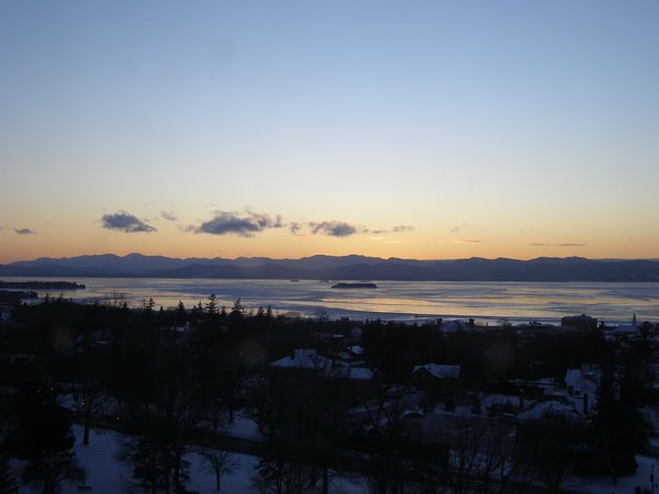Burlington sunset on Saturday, January 31, 2026 at 5:14 PM EST