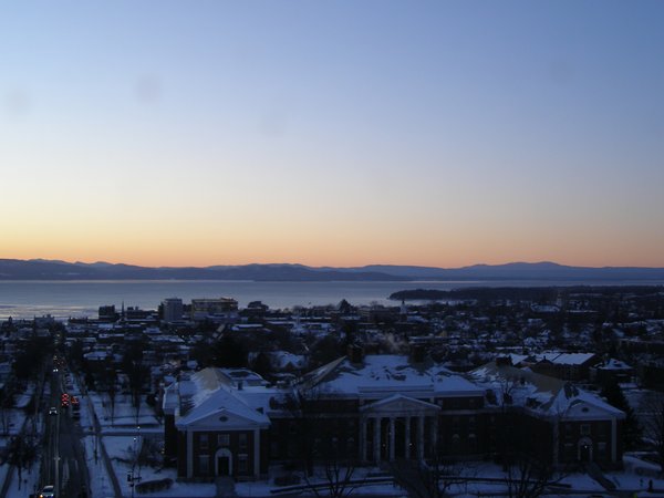 Burlington sunset on Sunday, February 1, 2026 at 5:14 PM EST