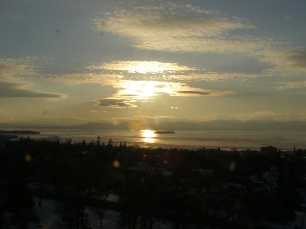 Burlington sunset on Wednesday, February 4, 2026 at 4:44 PM EST