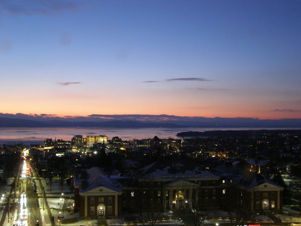 Burlington sunset on Wednesday, February 4, 2026 at 5:59 PM EST