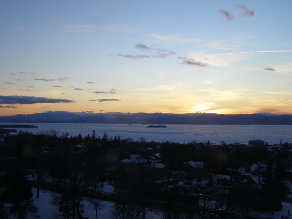 Burlington sunset on Thursday, February 12, 2026 at 5:29 PM EST