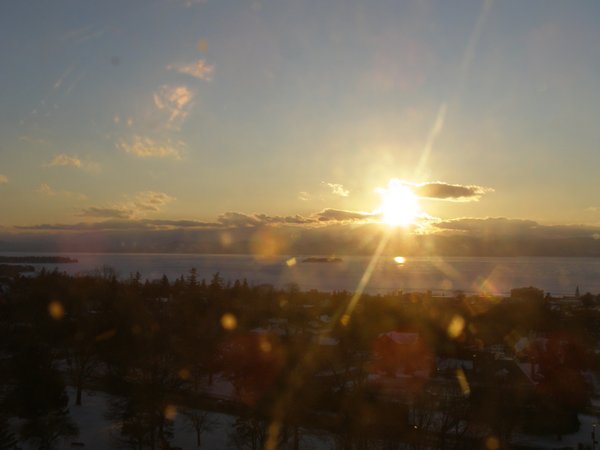 Burlington sunset on Saturday, February 14, 2026 at 5:14 PM EST
