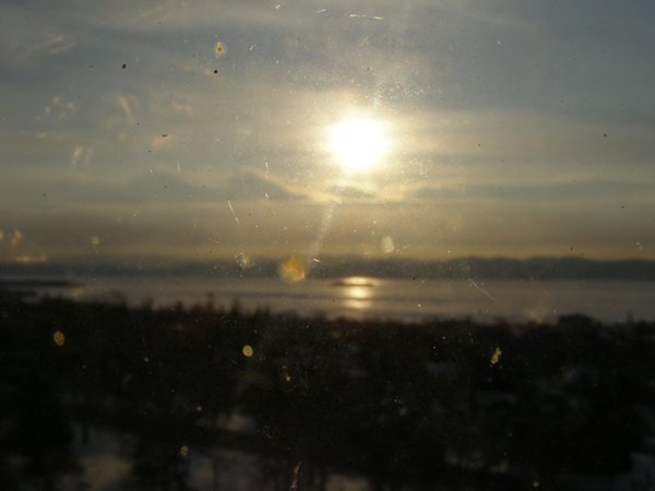 Burlington sunset on Monday, February 16, 2026 at 4:44 PM EST