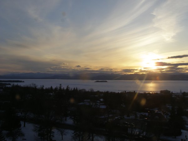 Burlington sunset on Thursday, February 26, 2026 at 5:18 PM EST