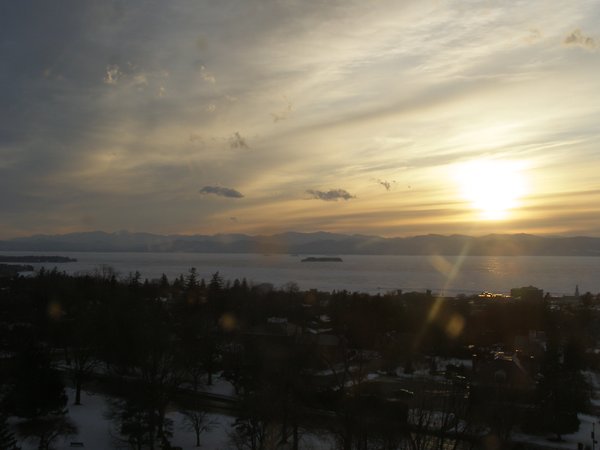 Burlington sunset on Saturday, February 28, 2026 at 5:18 PM EST