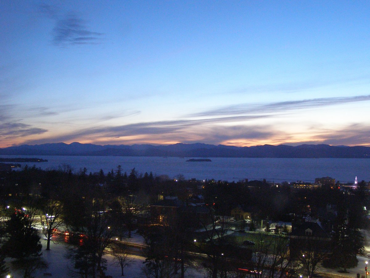 Left view, Burlington sunset on Saturday, February 28, 2026