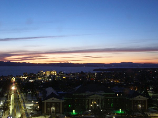 Burlington sunset on Saturday, February 28, 2026 at 6:29 PM EST