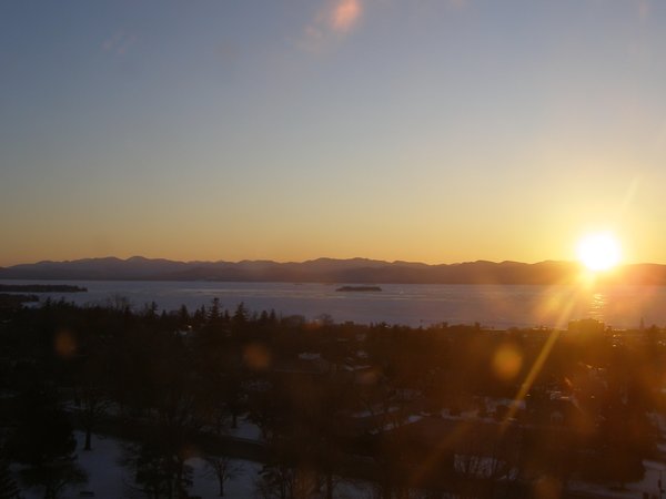 Burlington sunset on Sunday, March 1, 2026 at 5:44 PM EST