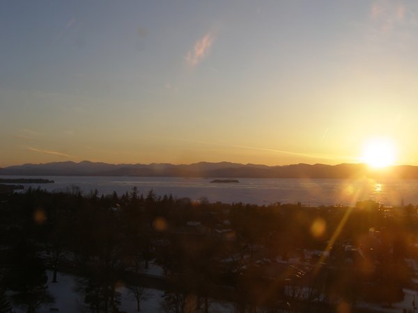 Burlington sunset on Monday, March 2, 2026 at 5:44 PM EST