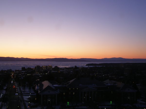 Burlington sunset on Monday, March 2, 2026 at 6:14 PM EST