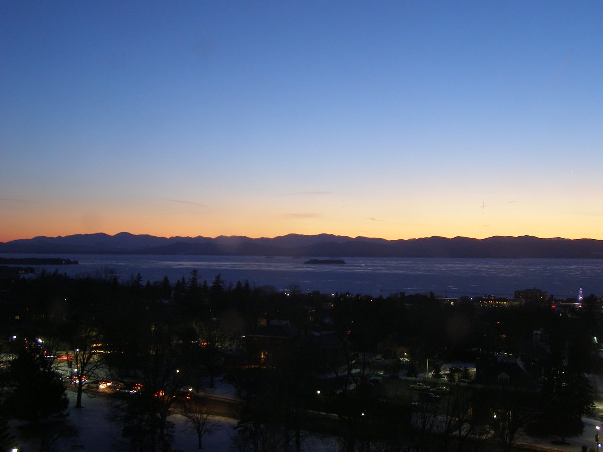 Left view, Burlington sunset on Monday, March 2, 2026