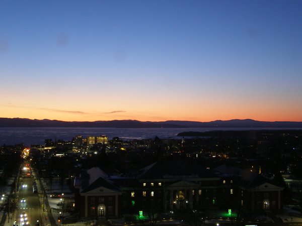 Burlington sunset on Monday, March 2, 2026 at 6:29 PM EST