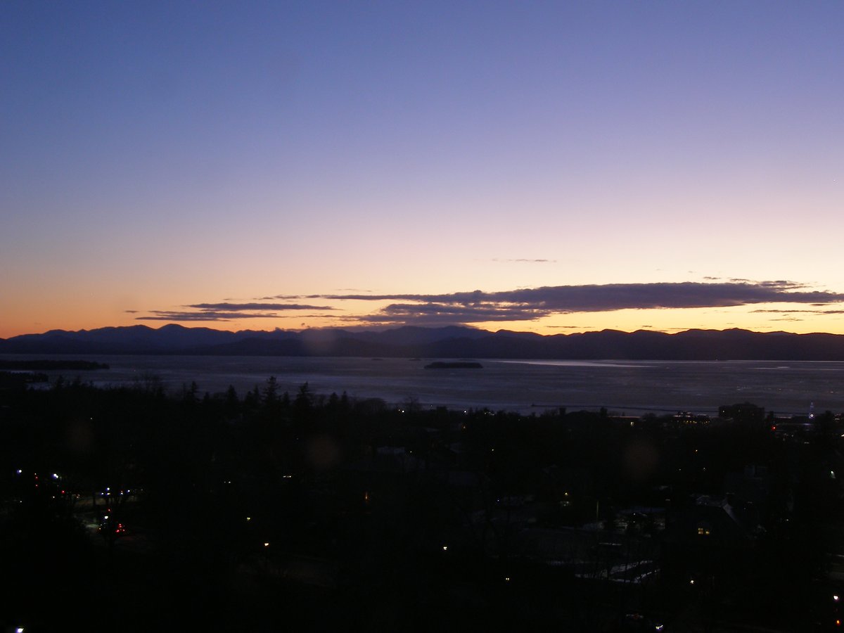 Left view, Burlington sunset on Sunday, March 8, 2026