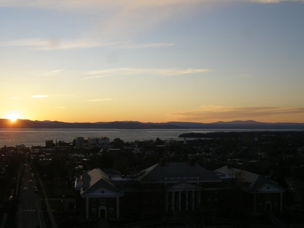 Burlington sunset on Monday, March 9, 2026 at 6:59 PM EDT