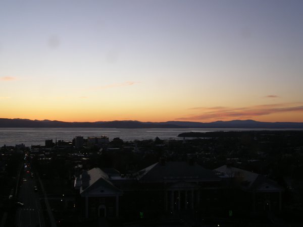 Burlington sunset on Monday, March 9, 2026 at 7:14 PM EDT