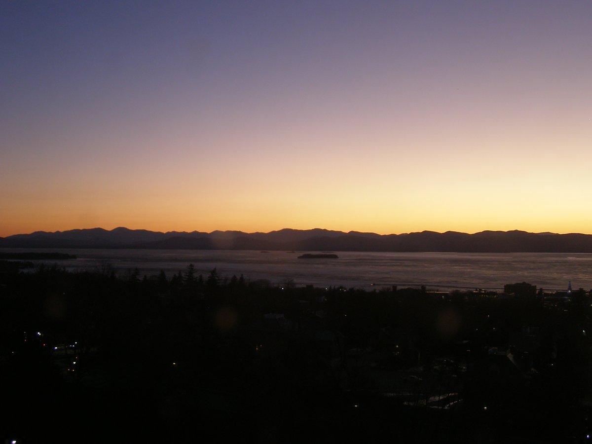 Left view, Burlington sunset on Monday, March 9, 2026