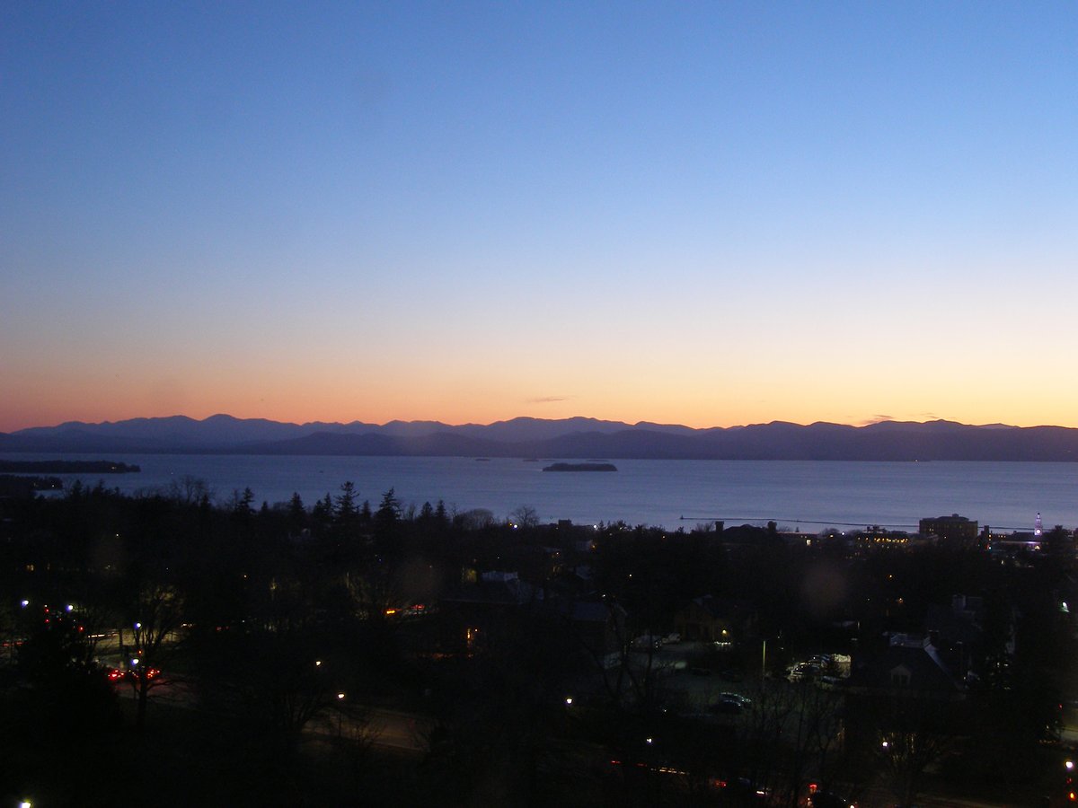 Left view, Burlington sunset on Friday, March 27, 2026