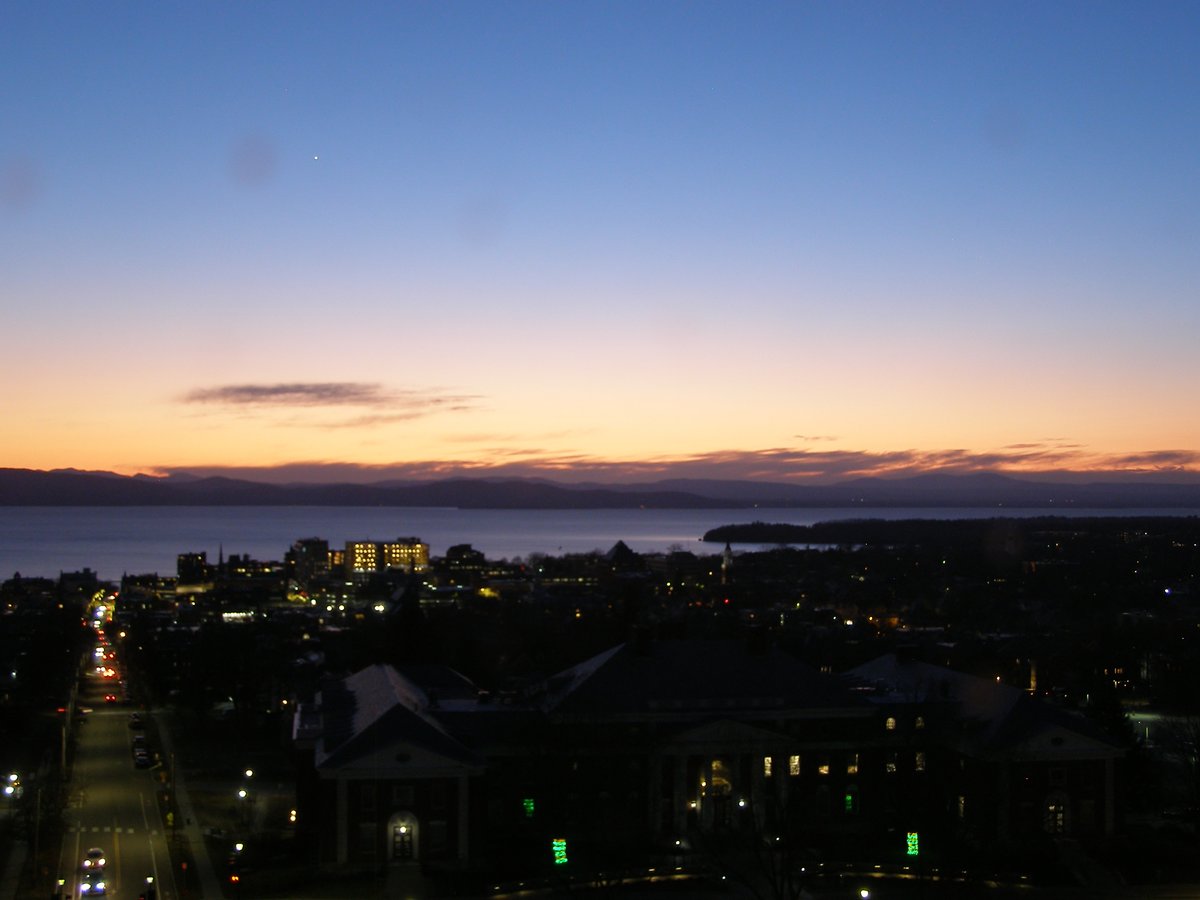 Right view, Burlington sunset on Friday, March 27, 2026