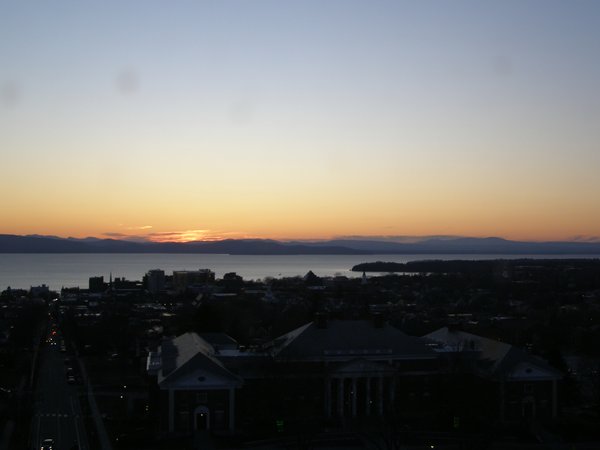Burlington sunset on Friday, March 27, 2026 at 7:18 PM EDT