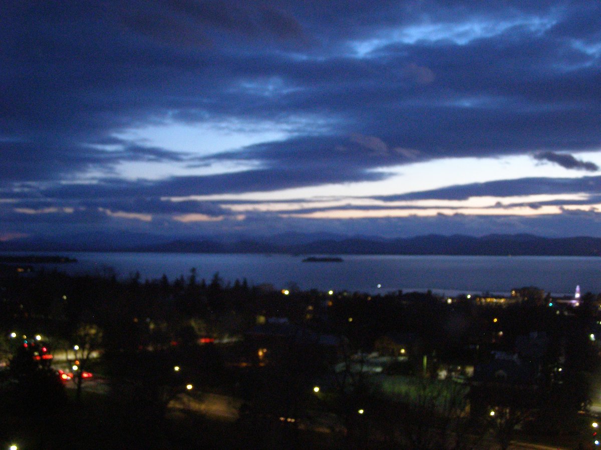 Left view, Burlington sunset on Monday, April 6, 2026