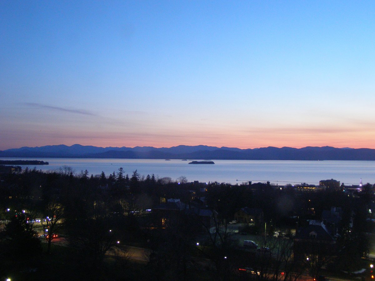 Left view, Burlington sunset on Wednesday, April 8, 2026