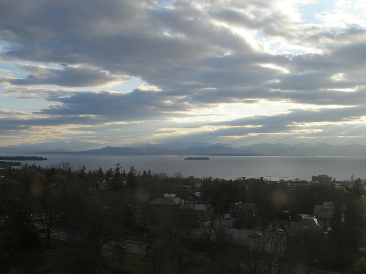 Left view, Burlington sunset on Saturday, April 11, 2026