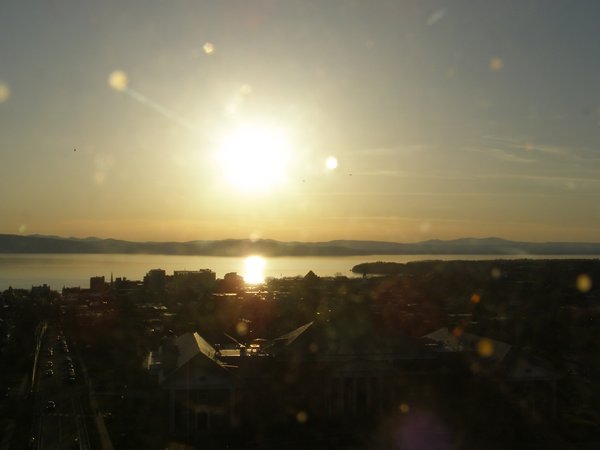Burlington sunset on Friday, April 17, 2026 at 7:14 PM EDT