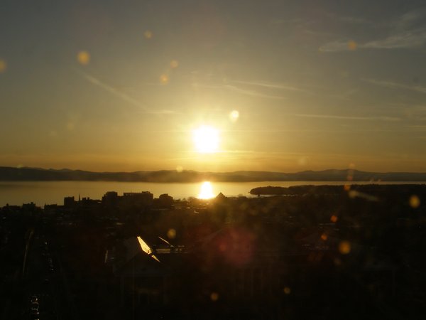 Burlington sunset on Friday, April 17, 2026 at 7:18 PM EDT