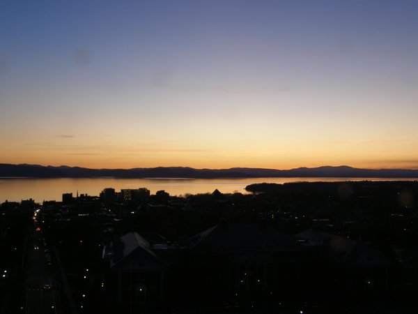 Burlington sunset on Friday, April 17, 2026 at 8:14 PM EDT