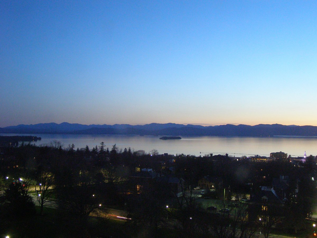 Left view, Burlington sunset on Friday, April 17, 2026