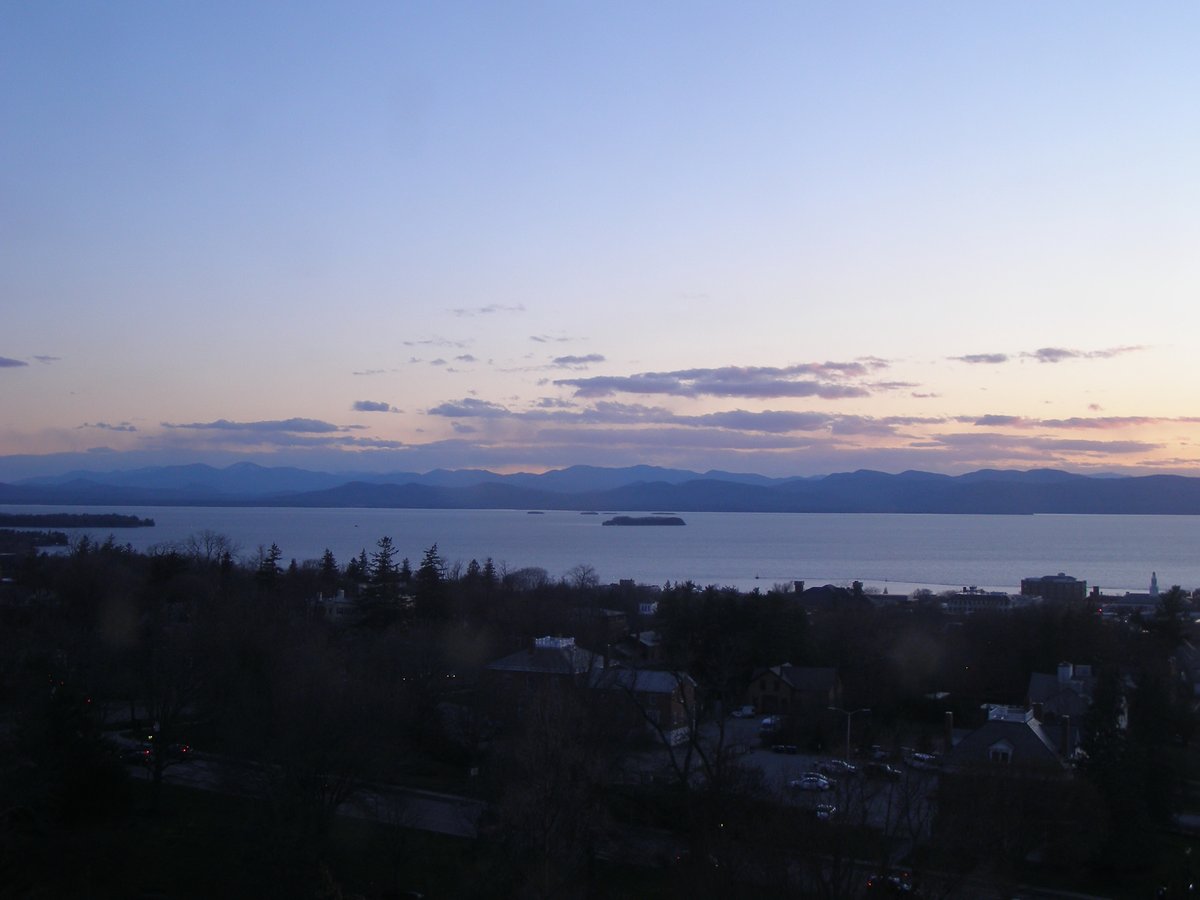Left view, Burlington sunset on Monday, April 20, 2026