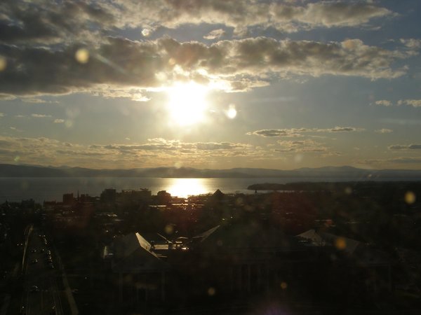 Burlington sunset on Monday, April 20, 2026 at 7:14 PM EDT