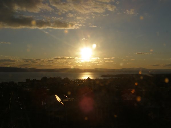 Burlington sunset on Monday, April 20, 2026 at 7:18 PM EDT