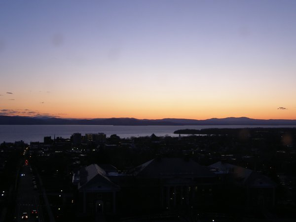 Burlington sunset on Monday, April 20, 2026 at 8:14 PM EDT